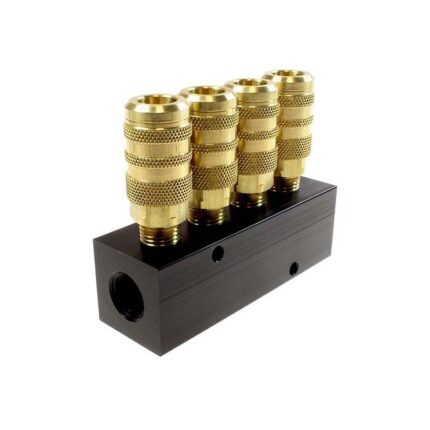 COILHOSE 3043-15C ALUMINUM MANIFOLD, 1/4" 6-POINT INDUSTRIAL INT 4 PORT