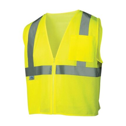 PYRAMEX RVZ2110X2 HI-VIS LIME VEST 2X