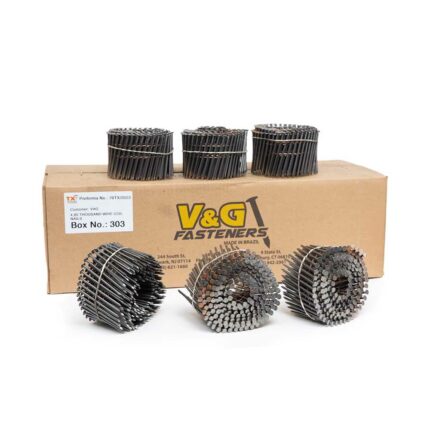 V&G FASTENERS 10TX 3" X .120'' COIL NAILS SMOOTH SHANK