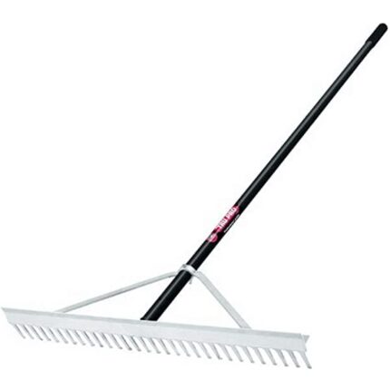 TRUPER 33022 30" ALUMINUM LANDSCAPE RAKE, ALUMINUM HANDLE, 9" GRIP