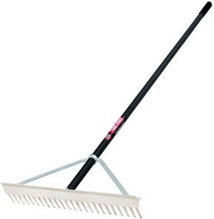 TRUPER 33053 24" ALUMINUM LANDSCAPE RAKE, ALUMINUM HANDLE, 9" GRIP